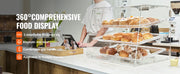 Bild in Galerie-Viewer laden, Amocart 2/3-Tier Commercial Acrylic Pastry Bakery Display Case with Rear Door Access & Removable Shelves for Donut Bagels Cake