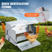 Bild in Galerie-Viewer laden, Amocart Automatic Chicken Feeder 25 lbs Capacity Feeds 10 Chickens up to 11 Days Galvanized Steel Poultry Feeder