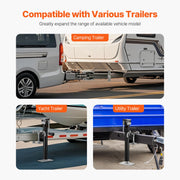 Bild in Galerie-Viewer laden, Amocart 2500Lbs Trailer Jack Swivel Bolt-on Trailer Jack with Ergonomic Handle 15in Vertical Travel for RV Yacht Trailers