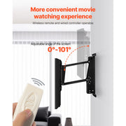 Bild in Galerie-Viewer laden, SucceBuy Motorized TV Wall Mount for 32 to 55/65/70 Inch Adjustable TV Mount Bracket w/ Max VESA 24 x 16/24 in Up to 88-132 lbs