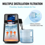 Charger l'image dans la visionneuse de galerie, Amocart Water Distiller 4L 1.05 Gallon Pure Water Purifier Filter Countertop 750W Distilled Water MakerInterior Distiller