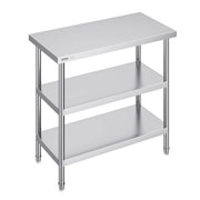 Load image into Gallery viewer, Amocart Stainless Steel Food Prep Table Commercial Kitchen Worktable with 2 Adjustable Undershelf for BBQ Kitchen Garage