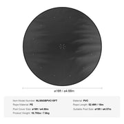 Bild in Galerie-Viewer laden, Amocart 18/15Ft Round Pool Cover Solar Covers for Above Ground Pools Safety Pool Cover with Drawstring Design Black