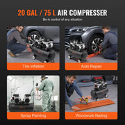 Load image into Gallery viewer, Amocart Air Compressor 750W/1450W/3000W Oil Free Air Compressor Quiet Portable Compressor Pump for Auto Repair Tire Inflation