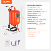 Load image into Gallery viewer, Amocart 5/10/20 Gallon Sand Blaster 60-110 PSI Portable Air Sandblaster Kit w/ Oil-Water Separator for Paint Stain Rust Removal