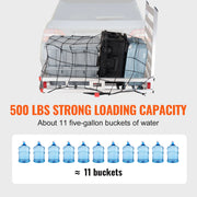Bild in Galerie-Viewer laden, Amocart 47/53/60 in Hitch Cargo Carrier 400/500lb Capacity Trailer Hitch Mount Aluminum Cargo Basket for Truck Pickup Camping