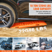 Bild in Galerie-Viewer laden, Amocart 10 TON Traction Boards with PP Material Recovery Boards for Off-road Vehicle Car Pickup SUV RV Pair Tire Traction Mats