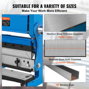 Charger l'image dans la visionneuse de galerie, Amocart Sheet Metal Brake 12inch 3-In-1 Combination 20-Gauge Capacity Shear Press Brake 90° Max Angle for Shear Bending Rolling