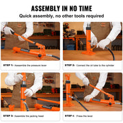 Bild in Galerie-Viewer laden, Amocart 10 Ton Hydraulic Jack Air Pump Lift Ram Body Frame Porta Power Repair Kits Multi-functional Auto Body Frame Repair Kits