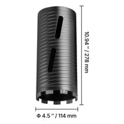 Bild in Galerie-Viewer laden, Amocart Core Drill Bit Internal Thread Diamond Dry Coring Bit w 3 Adapters Pilot Drill and Hex Wrench for Concrete Red Bricks