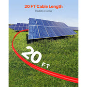 Charger l'image dans la visionneuse de galerie, Amocart Solar Panel Extension Cable 20FT Black + 20FT Red / 30FT Black + 30FT Red / 50FT Black + 50FT Red / 100FT Black + 100FT Red 10AWG with Female & Male Waterproof Connectors 6mm² PV Cable for Home Ship