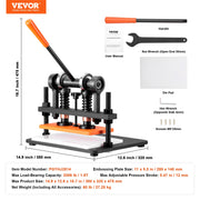 Bild in Galerie-Viewer laden, Amocart Leather Cutting Machine Embossing Plate Manual Die Cutter 0.47 in Pressure Stroke Leather Embossing Machine