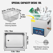 Bild in Galerie-Viewer laden, Amocart 10L 30L Ultrasonic Cleaner 28/40khz Dual Frequency Digital Portable Washing Machine Ultrasound Cleaner Home Appliance