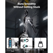 Load image into Gallery viewer, Amocart 0.25/0.5T Manual Lever Chain Hoist Come Along 5/10/20ft Lift Height with Dual Pawl Brake & Hooks for Warehouse Garage