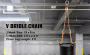 Bild in Galerie-Viewer laden, Amocart 5/16"×2' G80 V-Chain Bridle with 2 Legs & 15" J Hooks & T Hooks Industrial Grade Components Adjustable Chain Design
