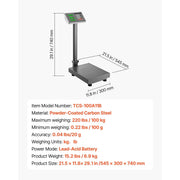Load image into Gallery viewer, Amocart 660Lbs Computing Digital Platform Scale 0.1LBS Accuracy Floor Scale with LB/KG High-Definition Display for Box Luggage