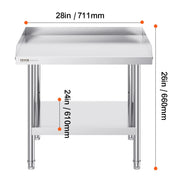 Charger l'image dans la visionneuse de galerie, Amocart Stainless Steel Work Table Commercial Heavy Duty Food Prep Worktable with Adjustable Height for Restaurant Home Hotel