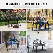 Charger l'image dans la visionneuse de galerie, Customizable Amocart Outdoor Bench Wooden Metal Garden Bench for Outdoors 480 lbs Load Capacity