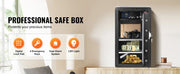 Load image into Gallery viewer, Amocart Single Door 4.0 cu.ft Safe Box w/ Key Lock Password & Fingerprint Safe Lock Box with Fireproof Bag Key Rack & LED Light