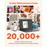 Charger l'image dans la visionneuse de galerie, Amocart Vinyl Cutting Machine 12 in Button Screen Controlled Vinyl Cutter 5000+ Built-in Design Resources Creating Crafts Cards