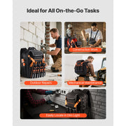 Charger l'image dans la visionneuse de galerie, Amocart 45 Pockets Tool Backpack Tool Bag Reinforced Fabric Base Electrician Plumber Repairman Maintenance Worker Tool Bags