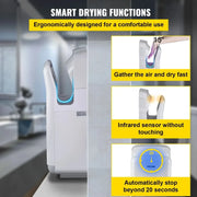 Bild in Galerie-Viewer laden, Amocart Hand Dryer Machinery Automatic High-speed Jet Double-sided Secure Robust Material Blade for Washroom Multicolor