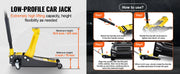 Charger l'image dans la visionneuse de galerie, Amocart 2T Low Profile Floor Jack Iron Hydraulic Racing Floor Jack Hydraulic Car Jack with Single/Dual Piston Quick Lift Pump