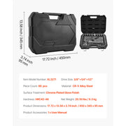 Charger l'image dans la visionneuse de galerie, Amocart Socket Set 86 Pieces 3/8 1/4 1/2in Drive Socket and Ratchet Set SAE Metric Mechanic Tool Kit with Ratchet Wrench