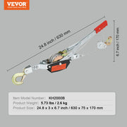 Bild in Galerie-Viewer laden, Amocart Come Along Winch 2/4/5 Ton Pulling Capacity Heavy Duty Ratchet Automotive Hoist Power Cable Puller for Vehicle Rescue