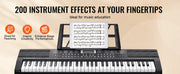 Bild in Galerie-Viewer laden, Amocart 61 Key Digital Keyboard Piano Electric Portable Piano 200 Tones 200 Rhythms or 600 Tones 500 Rhythms for Beginner Use