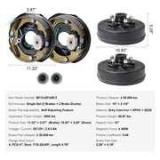 Bild in Galerie-Viewer laden, Amocart Trailer Hub Drum Kits Self-Adjusting Trailer Brake Assembly 7000 lbs Axle Backing Plates for Brake System Part Replace