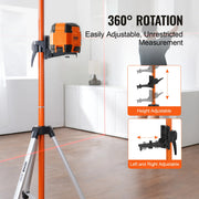Bild in Galerie-Viewer laden, SucceBuy Laser Level Tripod 1/4"-20 & 5/8"-11 Thread Mount 40.94-133.85in Height Adjustment with Level Bubble & Heavy-duty Stand