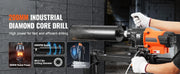 Load image into Gallery viewer, SucceBuy 3000W/3200W Core Drill Machine Drilling Diameter Diamond Stand Core Drill Rig Rugged Concrete Core Drill Wet Dry Use