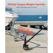 Bild in Galerie-Viewer laden, Amocart 300lbs Tongue Trailer Dolly 16.5-22in Height Adjustable with 1-7/8 & 2in Balls 8.5in Pneumatic Tire for Moving RV Boat