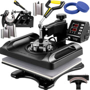 Bild in Galerie-Viewer laden, Amocart 30*38CM 8 in 1 Combo Upgrade Heat Press Machine 360° Rotation Sublimation Printer Cap Shirt Mug Plate 2D Heat Transfer