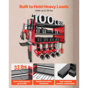 Bild in Galerie-Viewer laden, Amocart 3-Layer Power Tool Wall Mount Holder Pegboard Wall Storage Tool Set Drill Screwdriver Storage Rack for Workshop/Garage