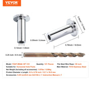 Charger l'image dans la visionneuse de galerie, Amocart 121/81/101 Pack T316 Stainless Steel Protector Sleeves for 1/8" or 3/16" Wire Rope Cable Railing