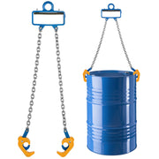 Charger l'image dans la visionneuse de galerie, Amocart 2200LBS Drum Lifting Chain Sling G80 Chain Barrel Lifter with Security Hook Drums Handling Equipment for Crane Forklift
