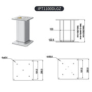 Load image into Gallery viewer, Hoodland IPT1100 Series Stroke Length 50mm Electric Height Adjustable Lifting Column Set DC 24V MAX 2250N For Coffee Table