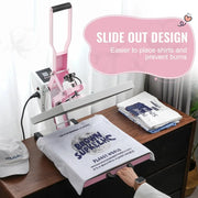 Charger l'image dans la visionneuse de galerie, Amocart Heat Press 15 X 15 In Heat Press Machine Slide Out Heat Transfer Machine Fast Even Heating 2-Layer Insulation Cotton