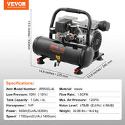 Load image into Gallery viewer, Amocart Air Compressor 750W/1450W/3000W Oil Free Air Compressor Quiet Portable Compressor Pump for Auto Repair Tire Inflation