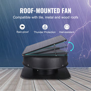 Bild in Galerie-Viewer laden, Amocart Solar Attic Fan 40W 1230 CFM Large Air Flow Solar Roof Vent Low Noise and Weatherproof with Smart Adapter for Home
