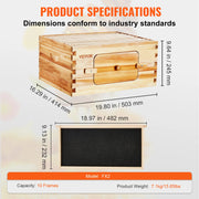 Load image into Gallery viewer, Amocart Bee Hive Deep Box Starter Kit 100% Beeswax Coated Natural Cedar Wood Langstroth Beehive Kit Transparent Acrylic