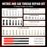 Charger l'image dans la visionneuse de galerie, Amocart Thread Chaser Set UNC UNF Metric Thread Restorer Tool Rethreading Tool Kit Heat Treated Steel Mechanics DIY Enthusiast