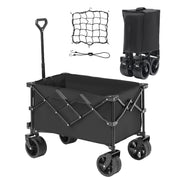 Charger l'image dans la visionneuse de galerie, Amocart Collapsible Folding Wagon Beach Wagon Cart with All-Terrain Wheels Drink Holder Sport Wagon for Camping Shopping Garden