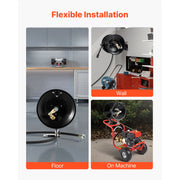 Bild in Galerie-Viewer laden, Amocart Pressure Washer Hose Reel 50 ftx3/8 in Steel Bracket-Mounted 4000PSI Max Manual Power Hand Crank for Car/Floor Washing