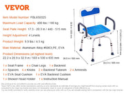 Bild in Galerie-Viewer laden, Amocart Swivel Shower Chair 360 Degree Adjustable with Armrest and Backrest for Shower or Bathtub Non-Slip for Elderly Disabled