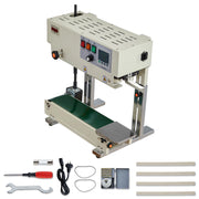Load image into Gallery viewer, Amocart Continuous Bag Band Sealing Machine 0.24-0.47in Width Vertical Band Sealer with Roller Printing for 0.001-0.03in Bags