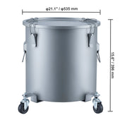 Charger l'image dans la visionneuse de galerie, Amocart 10 Gal Fryer Grease Bucket Oil Disposal Caddy with Caster Base Carbon Steel Rust-Proof Coating Oil Transport Container