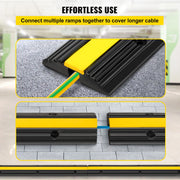 Load image into Gallery viewer, Amocart Modular Rubber Speed Bump 1 Channel Driveway Cable Protector Ramp Wire Cover Cord Guard for Parking Lot Warehouses Use